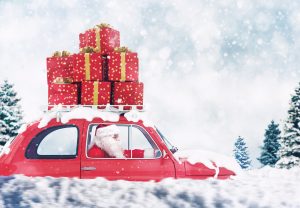 Photo of Santa Driving